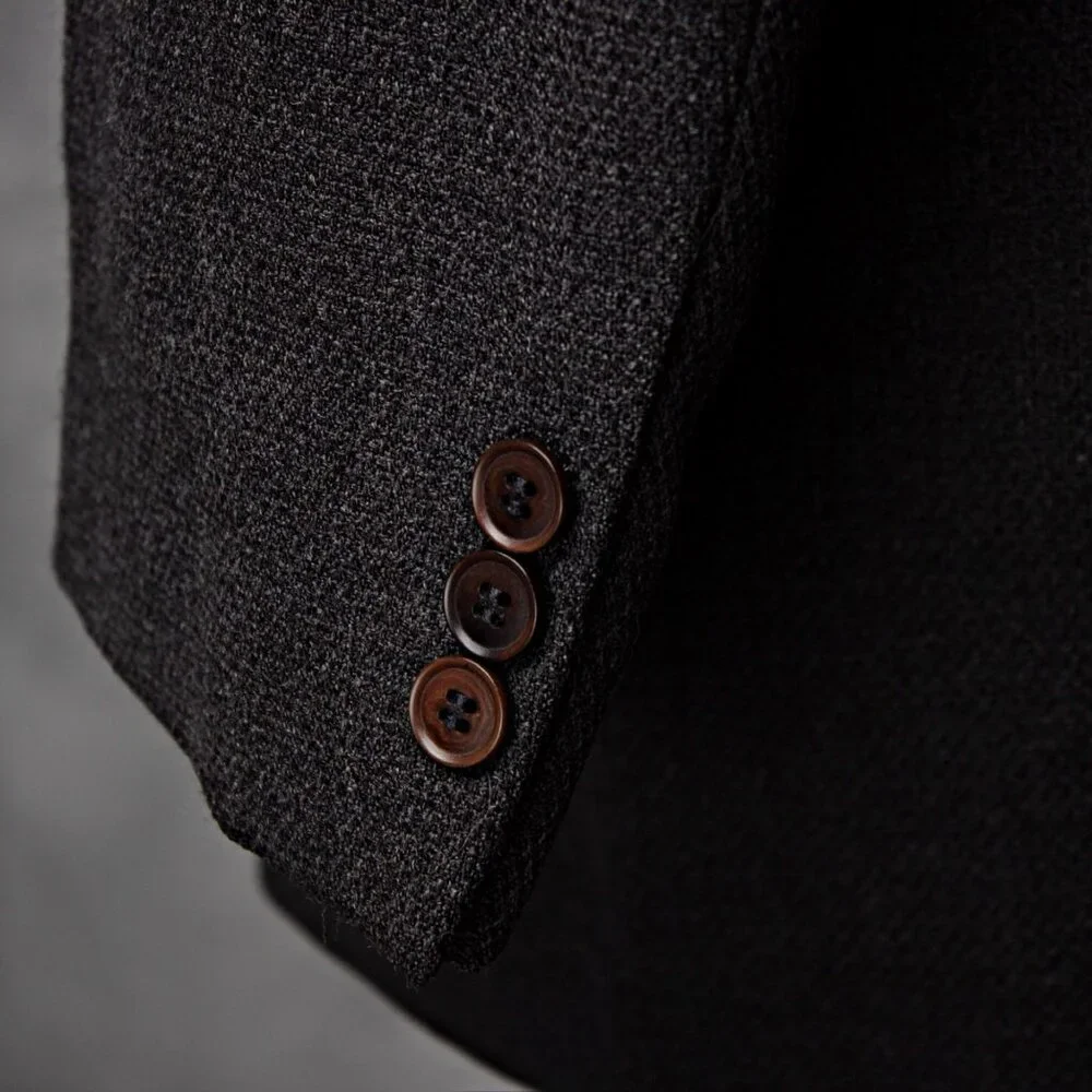 Mens Wool Blend Blazer | Hugo Boss | 44 L | Classic Fit Double-Breasted 3-Button - Picture 6 of 7